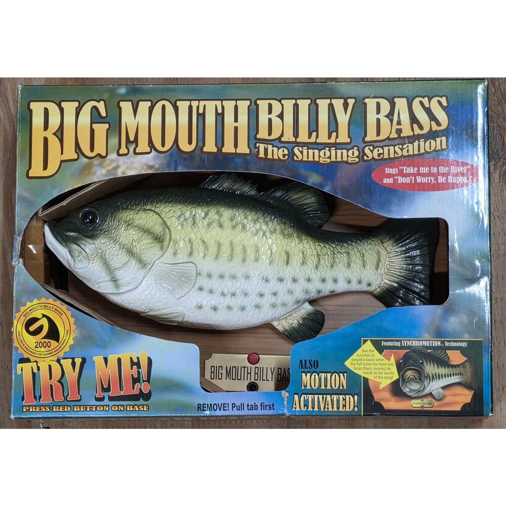 Vtg Big Mouth Billy Bass The Singing Sensation 1988 Gemmy NEW